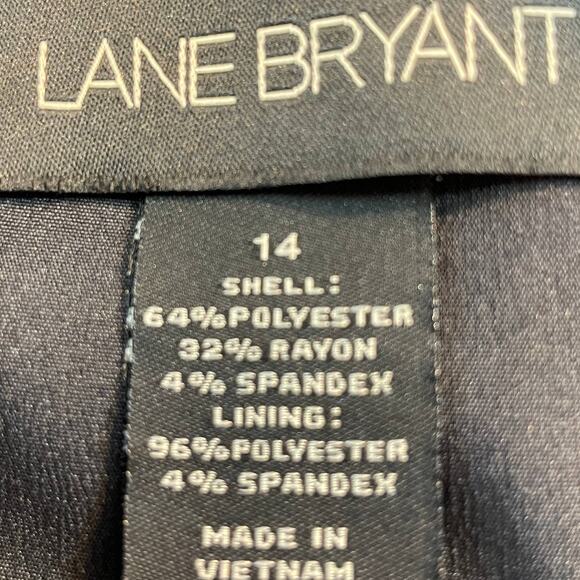 LANE BRYANT Black Knit Button Front Notched Collar Blazer Jacket 14 - Picture 7 of 10